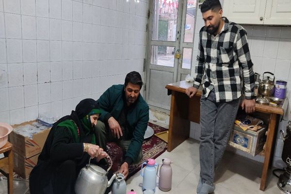 سفره ماه مهمانی خدا در مسجد جامع شهر بار