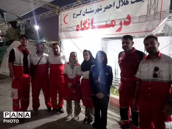 اوج خدمت جمعیت هلال احمر در مراسم وداع و تشییع رهبر انقلاب در ۴۵ متری گلشهر کرج