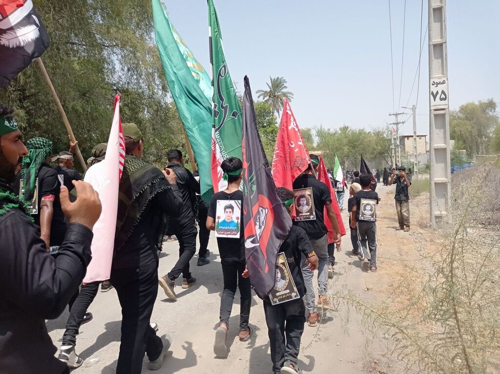 شکوه ارادت نسل نو در همایش پیاده‌روی «جاماندگان اربعین» روستای کنارترش