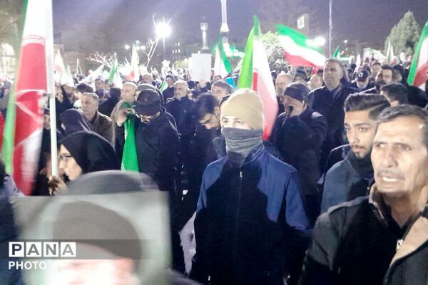 وداع با پیکر شهدا و تجمع ضد صهیونیسمی در شهرری