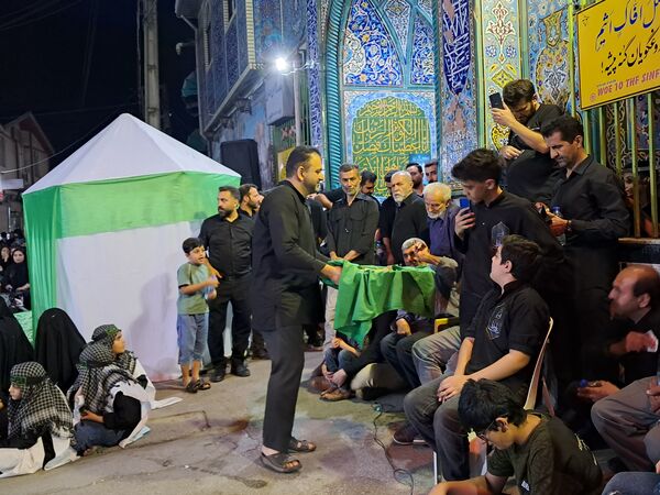 آیین خیمه سوزان در مسجد ابوالفضل قائمشهر