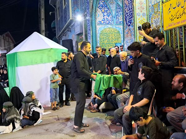 آیین خیمه سوزان در مسجد ابوالفضل قائمشهر
