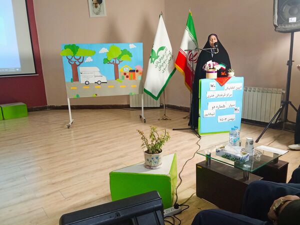 افتتاح کتابخانه سیار روستایی شماره۲ نیشابور باحضورپیشتازان سازمان دانش آموزی درمراسم