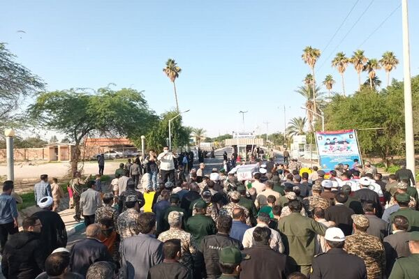 تشییع پیکر پاک شهید گمنام پدافندهوایی در بهبهان
