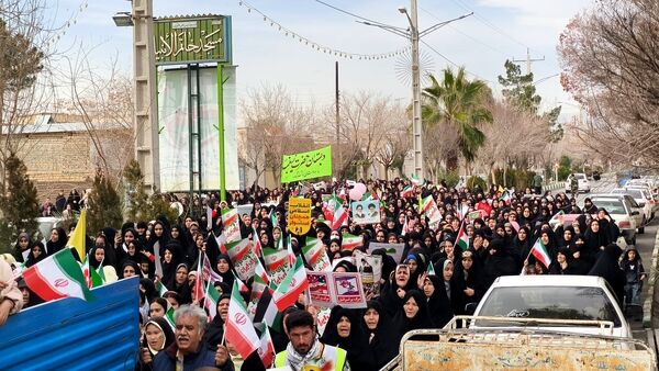 شور و حماسه راهپیمایی 22 بهمن در شهر جعفریه