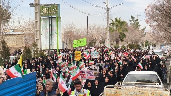 شور و حماسه راهپیمایی 22 بهمن در شهر جعفریه