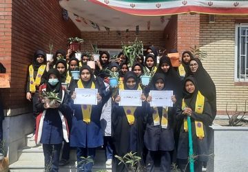 آیین درختکاری در دبیرستان عشایری الزهرا(س)