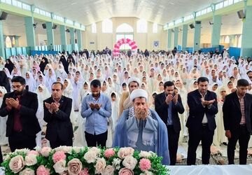 جشن تکلیف دختران عنبرآباد در فضای معنوی مصلی الغدیر