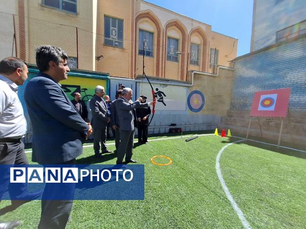 افتتاح زمین چمن هنرستان تربیت بدنی محمد شهرستانی ناحیه ۶ مشهد