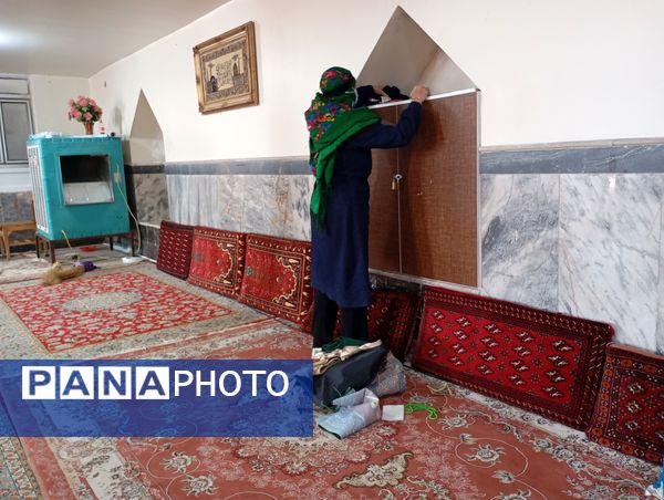 غبارروبی مساجد و استقبال از ماه پر برکت رمضان در شهر بار