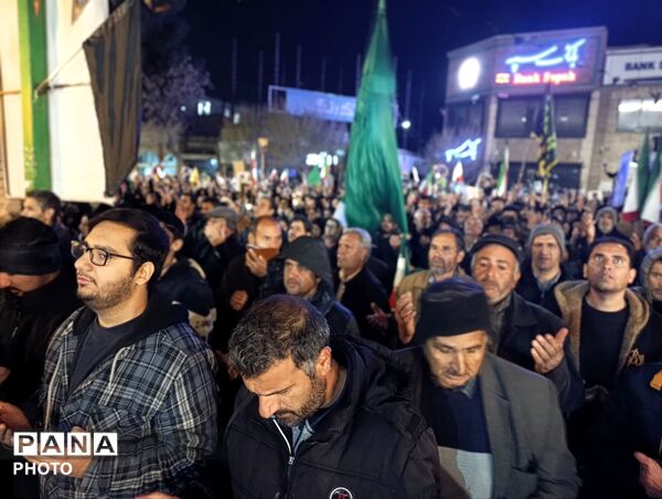 تجمع بزرگ مردم غیور و ولایتمدار نیشابور در خونخواهی از امام شهید