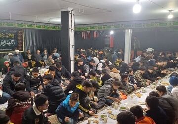 برپایی ضیافت افطاری در مسجد جامع شهر کلاته رودبار