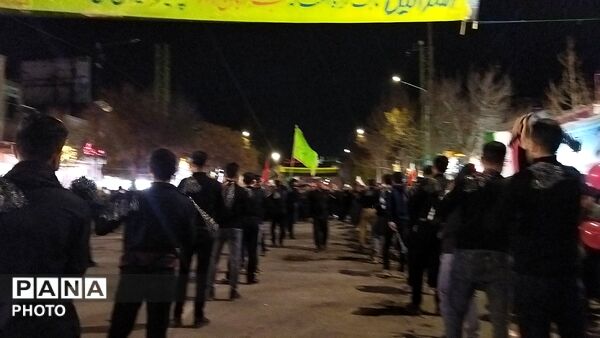 عزاداری های خیابانی در شب شانزدهم شهادت رهبر معظم انقلاب اسلامی در نیشابور 