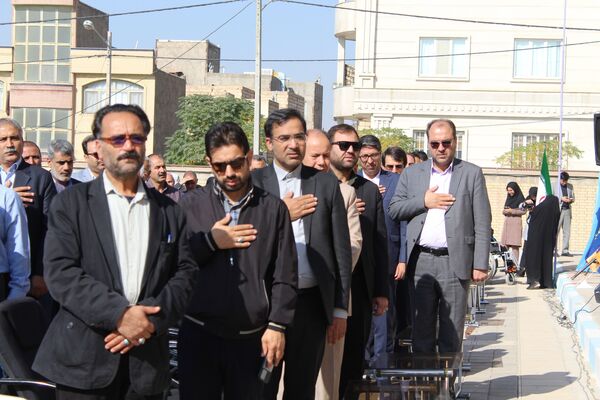 افتتاح سالن ورزشی زنده یاد حاج علی اکبر رخصت در هنرستان کار و دانش فارابی نیشابور