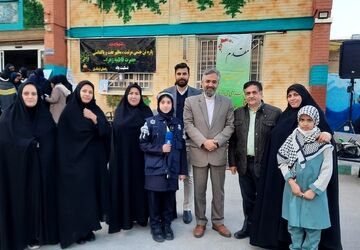 وداع با پیکر شهید گمنام در دبیرستان فرهنگیان ناحیه۷ مشهد 