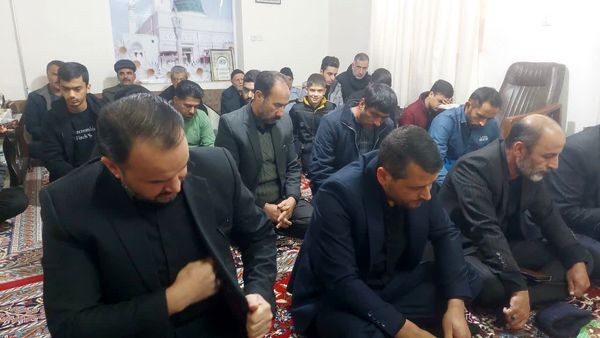 مراسم دعا ندبه هم زمان با ایام فاطمیه در شهرستان خلیل‌آباد