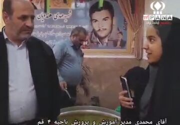 همدلی دانش آموزان دبیرستان هندویان قم در جهت کمک به مردم غزه