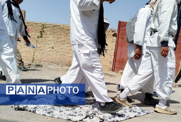 کاروان پیاده انصارالحسین به منطقه خانمیرزا رسید 