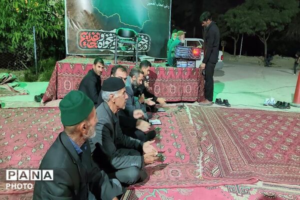هیئت زنجیر زنی در هشتمین شب از ماه محرم الحرام در حسینیه شهدای شهر بار