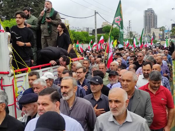تشییع شهدای جنایت صهیونیست‌ها در بابل