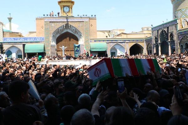 وداع با پیکر مطهر شهید حسین امیرعبدالهیان در شهرستان ری