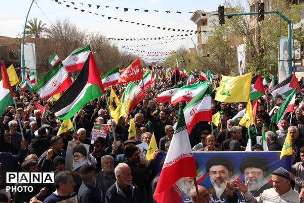 قاب هایی از حماسه آفرینی یزدی ها در روز قدس