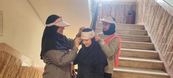مانور سراسری زلزله و ایمنی در دبیرستان گلشن آزادی 