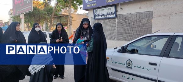 قدردانی از ماموران نیروی انتظامی فراجا و جمعی از خواهران شهرستان شیروان در طرح عفاف و حجاب توسط  پایگاه شهیده ناهید فاتحی کرجو روستای چلو