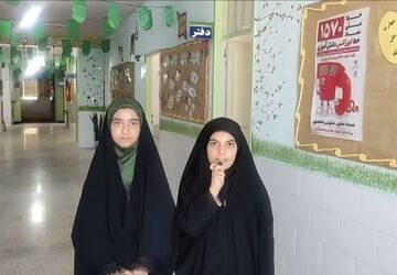 زیباسازی مدرسه دخترانه علمدار تفت با رنگ و لعاب تازه