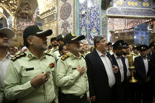 آیین گرامیداشت سالروز طوفان الاقصی با حضور کارکنان پلیس در قم