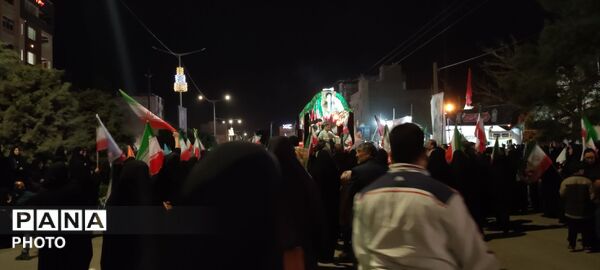 مراسم باشکوه وداع با پیکر دو شهید مطهر در نیشابور 