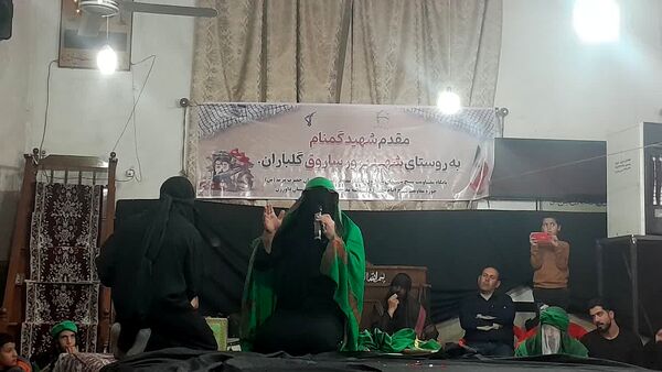 مراسم تعزیه شهادت حضرت زهرا(س) در روستای ساروق شهرستان داورزن
