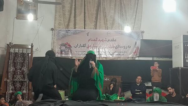 مراسم تعزیه شهادت حضرت زهرا(س) در روستای ساروق شهرستان داورزن
