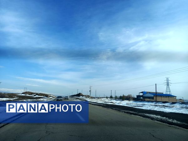 بارش برف زمستانی در روستا بتو 