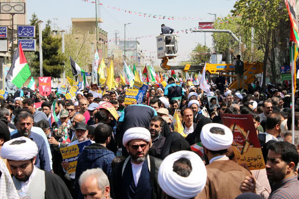 اعلام همبستگی مردم قم با فلسطین در راهپیمایی روز جهانی قدس