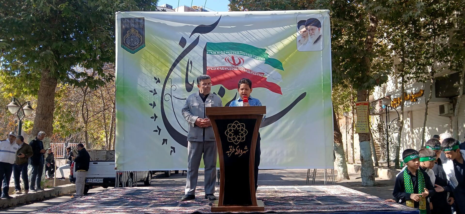 حضور پرشور مردم در راهپیمایی ۱۳ آبان طرقبه