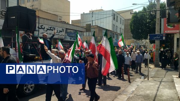 حضور پرشور مردم فردیس در راهپیمایی اعلام انزجار  از اقدام تروریستی رژیم صهیونسیتی 