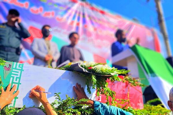 استقبال باشکوه از پیکر۶ شهید گمنام در شهرستان باشت