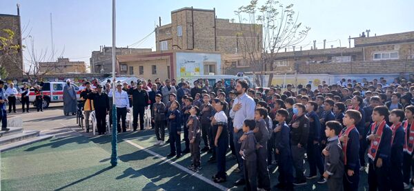 مانور سراسری زلزله در مدرسه دکتر توسلی 