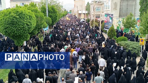 حضور پرشور مردم در آیین تشییع شهید خدمت سرهنگ دوم بهروز قدیمی در ابهر 