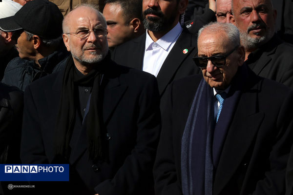 تشییع پیکر شهیدان سیدحسن نصرالله و سیدهاشم صفی الدین