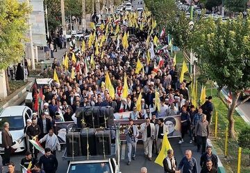 راهپیمایی عظیم مردم قرچک در پی محکومیت رژیم صهیونیستی