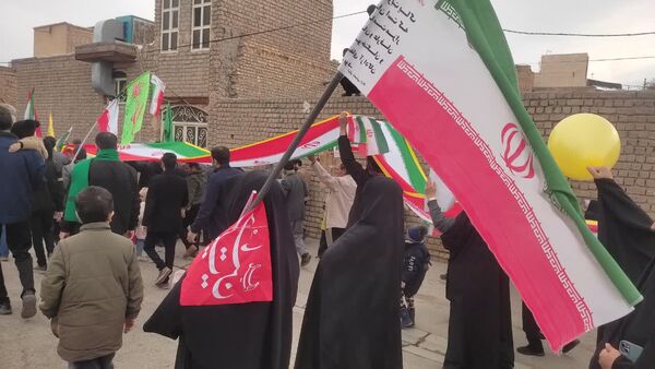 راهپیمایی 22 بهمن در روستای صرم قم