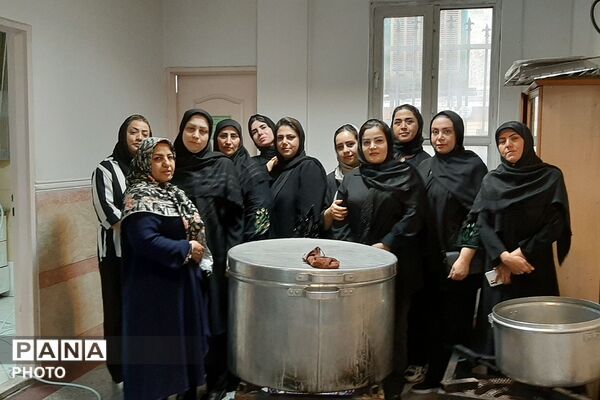 مراسم دهه فاطمیه و هفته پدافند غیرعامل در دبستان منتظر قائم شهرری 