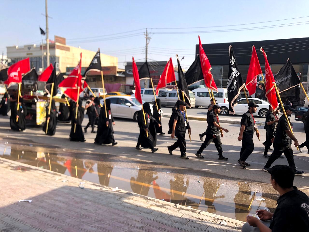 حرکت کاروان پیاده شهدای شهرستان خانمیرزا در اربعین حسینی