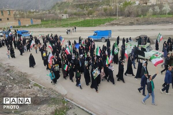 مراسم راهپیمایی اربعین شهادت قائد امت در شهر بار نیشابور-۱