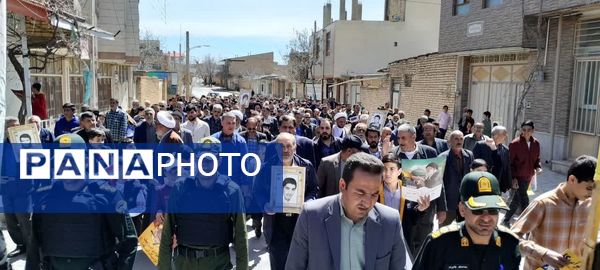 شهر وردنجان یک‌صدا به حمایت از فلسطین برخاست