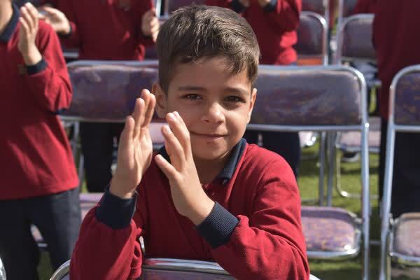 آیین زنگ «مهر و مقاومت» در مدارس شهرستان بهاباد