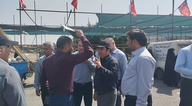 آماده سازی محل اسکان زائران مراسم بدرقه قائد شهید شهرستان نظرآباد