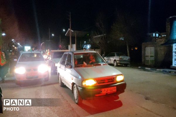 رژهٔ خودرویی در شهر بار نیشابور 